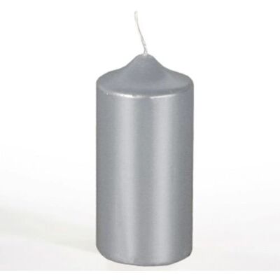 Papstar Silberne Kerze - Zylinder 60mm x 130mm - Kerze Papstar Silberne Kerze - Zylinder 60mm x 130mm - Kerze