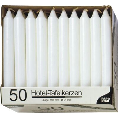 Papstar Model 13800 White Round Candle - 50 pcs Papstar Model 13800 White Round Candle - 50 pcs
