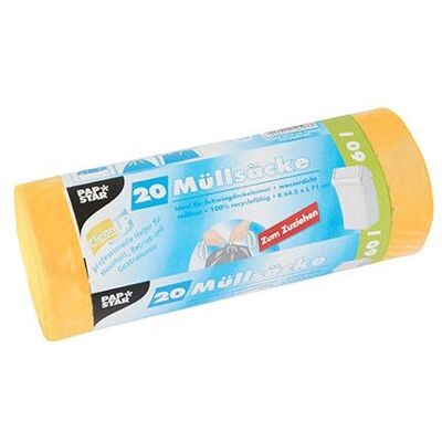 Sacchi della spazzatura gialli 60L Papstar - 20 pezzi Sacchi della spazzatura gialli 60L Papstar - 20 pezzi