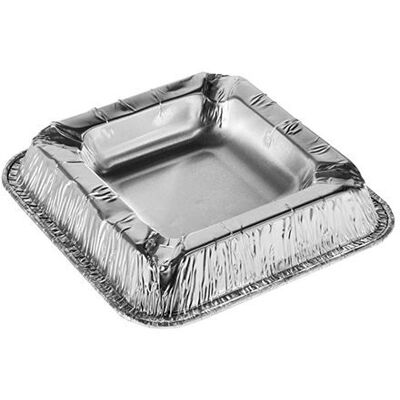 Papstar 14579 Aschenbecher - Rechteckig Aluminium - Einweg - 125x125x22 mm - 50 Stück Papstar 14579 Aschenbecher - Rechteckig Aluminium - Einweg - 125x125x22 mm - 50 Stück