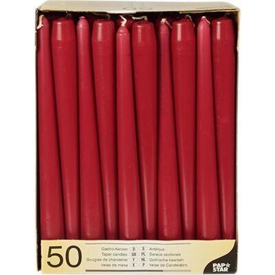 Papstar Bordeaux Kerzenset - 50 Zylinderwachslichter Papstar Bordeaux Kerzenset - 50 Zylinderwachslichter