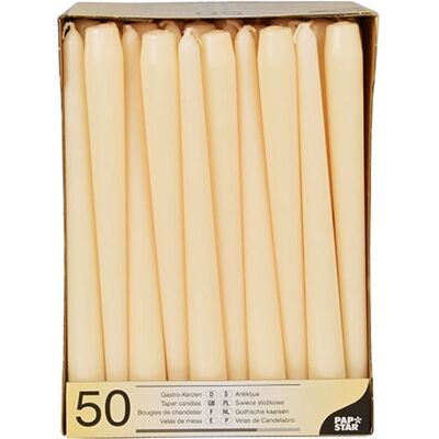 Ensemble de Bougies Champagne Papstar - 50 pcs, 7 h, Décoration élégante - Publicité Ensemble de Bougies Champagne Papstar - 50 pcs, 7 h, Décoration élégante - Publicité
