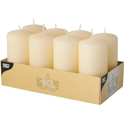 PAPSTAR Kremowa Cylinder Świeca - Świeca votiva PAPSTAR Kremowa Cylinder Świeca - Świeca votiva