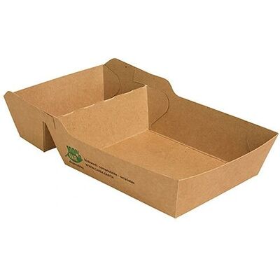 Papstar 87257 Umweltfreundliches Food-Tablett - Geteilt, Braun Papstar 87257 Umweltfreundliches Food-Tablett - Geteilt, Braun