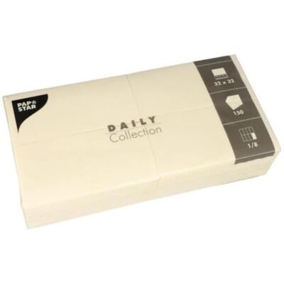 Papstar Serviette bistrot - Crème - 3-ply - Pack of 2 - 320x320mm Papstar Serviette bistrot - Crème - 3-ply - Pack of 2 - 320x320mm