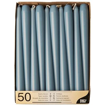 Candela di cera rotonda blu Papstar 88342 - 50 pezzi Candela di cera rotonda blu Papstar 88342 - 50 pezzi