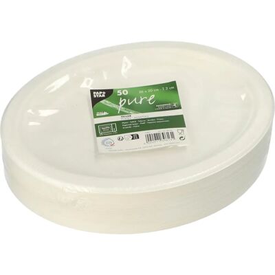 PAPSTAR Weiße Einweg-Teller - 380ml PAPSTAR Weiße Einweg-Teller - 380ml
