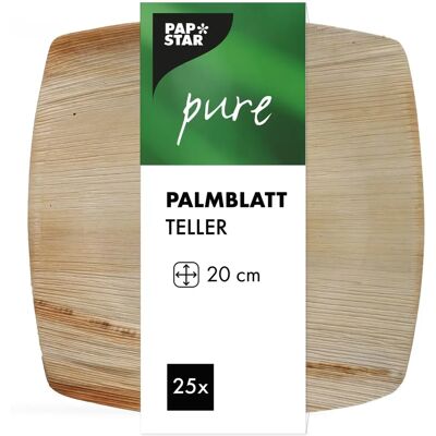PAPSTAR Palm Leaf Plate 20x20cm Natural - Disposable Plate PAPSTAR Palm Leaf Plate 20x20cm Natural - Disposable Plate