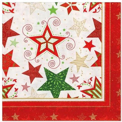 Papstar 88670 Papierservietten - Rot, Weiß - Weihnachtsmotiv - 20 Stück Papstar 88670 Papierservietten - Rot, Weiß - Weihnachtsmotiv - 20 Stück