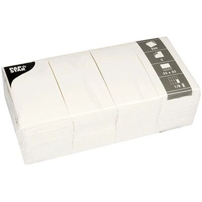 Papstar White Paper Napkins 250 pcs - 2-Ply Tissue 33x33 cm Papstar White Paper Napkins 250 pcs - 2-Ply Tissue 33x33 cm