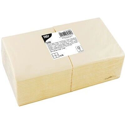 Papstar 82895 Papierservietten Creme 250 Stück - Servietten Papstar 82895 Papierservietten Creme 250 Stück - Servietten