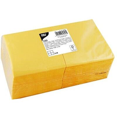 Tovaglioli di carta gialli Papstar 82896 - 250 pezzi Tovaglioli di carta gialli Papstar 82896 - 250 pezzi