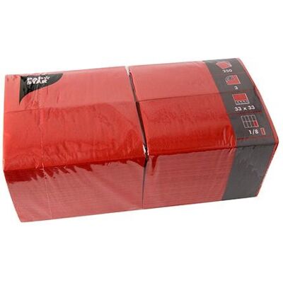 Papstar 84578 Rote Papierservietten - Tissue - 250 Stück Papstar 84578 Rote Papierservietten - Tissue - 250 Stück