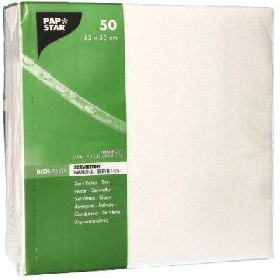 Papstar - 86913 - Vit - 33x33 cm - Servetter Papstar - 86913 - Vit - 33x33 cm - Servetter