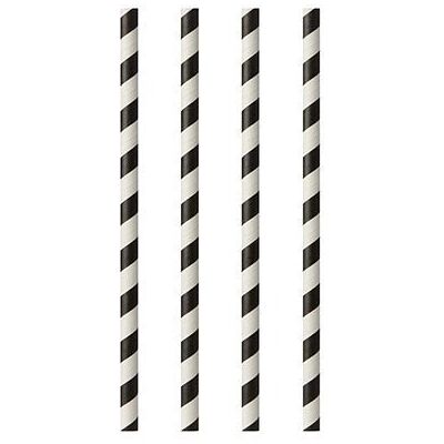 Papstar 87010 Pailles Jetables - Noir, Blanc, 100 pcs - Publicité Papstar 87010 Pailles Jetables - Noir, Blanc, 100 pcs - Publicité