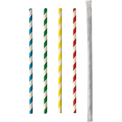 Papstar - Sugerør Flerfargede Stripete - Paper Straws - Publicité Papstar - Sugerør Flerfargede Stripete - Paper Straws - Publicité