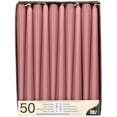 Papstar Kaars - 22mm Oudroze - 50 Stuks - Kaarssoort Papstar Kaars - 22mm Oudroze - 50 Stuks - Kaarssoort