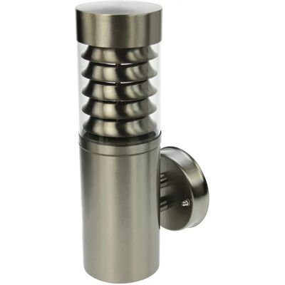 Heitronic Saturn Stainless Steel Outdoor Wall Light - IP44, E27, 34cm Heitronic Saturn Stainless Steel Outdoor Wall Light - IP44, E27, 34cm