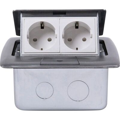 Heitronic 40462 Prise de sol en sol IP20 Argent Heitronic 40462 Prise de sol en sol IP20 Argent