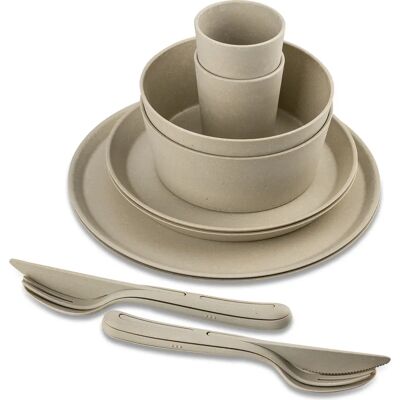 Koziol Helsinki 10-delt plastic service i beige Koziol Helsinki 10-delt plastic service i beige