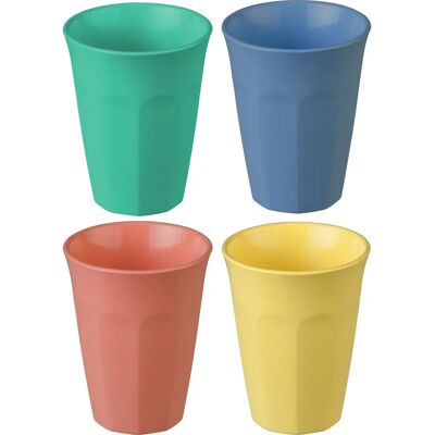 KOZIOL NORA M Gjenbrukbare Flerfargede Plastikkopper - 4 stk KOZIOL NORA M Gjenbrukbare Flerfargede Plastikkopper - 4 stk