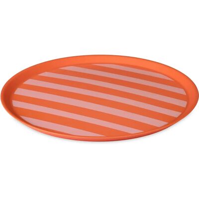 Koziol Nora Teller für Mittagsgerichte - Streifen orange-rosa - 25,5 cm Koziol Nora Teller für Mittagsgerichte - Streifen orange-rosa - 25,5 cm