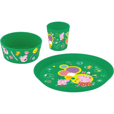KOZIOL CONNECT PEPPA PIG POP - Kleiner Teller, Schale & Becher - Organic Spring Grün - Geschirr-Set KOZIOL CONNECT PEPPA PIG POP - Kleiner Teller, Schale & Becher - Organic Spring Grün - Geschirr-Set