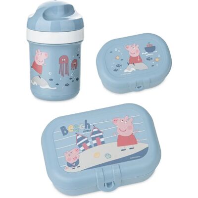 Koziol Peppa Pig Blau Kinder Lunchbox-Set - Lebensmittelbehälter Koziol Peppa Pig Blau Kinder Lunchbox-Set - Lebensmittelbehälter