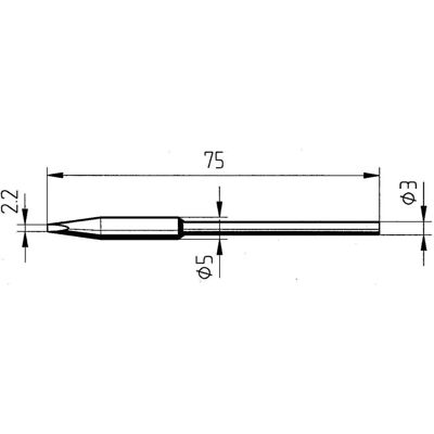 Ersa 0212FDLF Soldering Tip - Chisel Shape, 2.20mm, for Micro Tool Ersa 0212FDLF Soldering Tip - Chisel Shape, 2.20mm, for Micro Tool