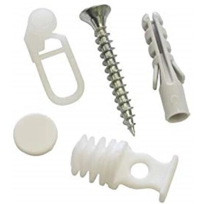 Gardinia Weiß Vorhangschienen Zubehör-Set für 2 Gardinia Weiß Vorhangschienen Zubehör-Set für 2