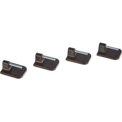 Gardinia Klebehaken für Vitragestangen - 4 Stück - Selbstklebend - Einfach anzubringen Gardinia Klebehaken für Vitragestangen - 4 Stück - Selbstklebend - Einfach anzubringen