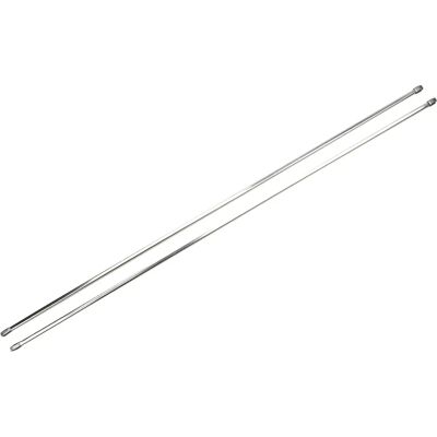 Varão de cortina cromado ajustável - 100-160cm - 2 peças Varão de cortina cromado ajustável - 100-160cm - 2 peças