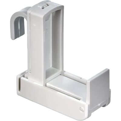 Suporte e Clipes GARDINIA para Varões de Cortina - Branco - 2 unidades Suporte e Clipes GARDINIA para Varões de Cortina - Branco - 2 unidades