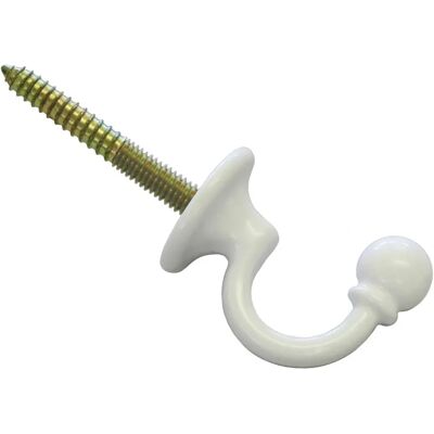 GARDINIA - Raffhaken Barock - Weiß - 3 cm - Curtain hook GARDINIA - Raffhaken Barock - Weiß - 3 cm - Curtain hook