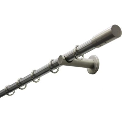 GARDINIA Edelstahl Gardinenstangen Set 160cm Ø20mm GARDINIA Edelstahl Gardinenstangen Set 160cm Ø20mm