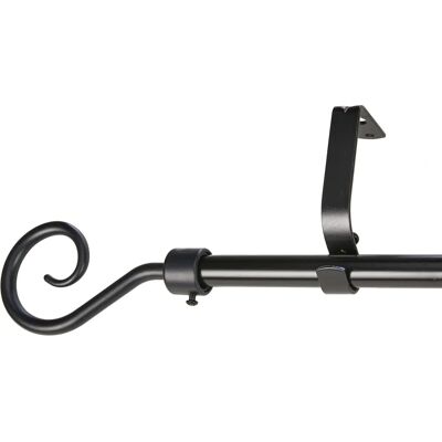 GARDINIA Metall-Gardinenstangen-Set – 240cm, Schwarz GARDINIA Metall-Gardinenstangen-Set – 240cm, Schwarz