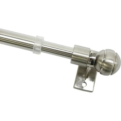 GARDINIA Barra de cortina de metal ajustável - 60-100cm - Prata GARDINIA Barra de cortina de metal ajustável - 60-100cm - Prata