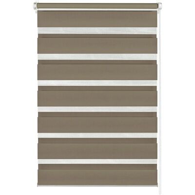 Store enrouleur double Gardinia - 75 x 150 - Moka - Sans perçage - Contrôle de lumière Store enrouleur double Gardinia - 75 x 150 - Moka - Sans perçage - Contrôle de lumière