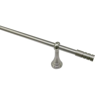 GARDINIA 160cm Silber Gardinenstangen-Set - 1-läufig, Metall GARDINIA 160cm Silber Gardinenstangen-Set - 1-läufig, Metall