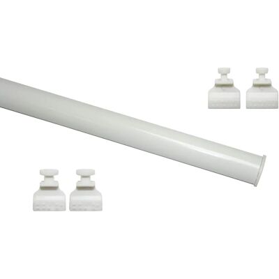 Perfil inferior de alumínio GARDINIA para cortinas - Branco Perfil inferior de alumínio GARDINIA para cortinas - Branco