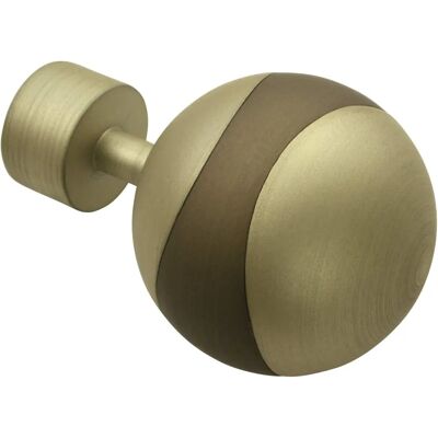 GARDINIA Orbit Gold Curtain Rod End Piece - Curtain Rod End Piece GARDINIA Orbit Gold Curtain Rod End Piece - Curtain Rod End Piece