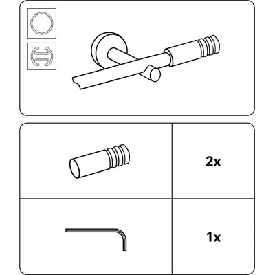 GARDINIA Zylinder Silver - Curtain Rod End Piece GARDINIA Zylinder Silver - Curtain Rod End Piece