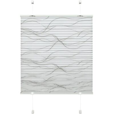 Gardinia Easyfix Katy Wave Pleated Blinds - White, Adjustable, No Drilling Gardinia Easyfix Katy Wave Pleated Blinds - White, Adjustable, No Drilling