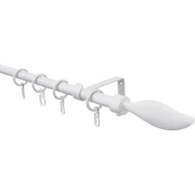 GARDINIA Silver Curtain Rod Set - 130-240cm, 16mm, Single Track GARDINIA Silver Curtain Rod Set - 130-240cm, 16mm, Single Track