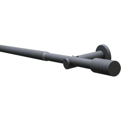 GARDINIA Elba Adjustable Curtain Rod Set - 120-210 cm, Gray, 1 Lauf, Metal GARDINIA Elba Adjustable Curtain Rod Set - 120-210 cm, Gray, 1 Lauf, Metal