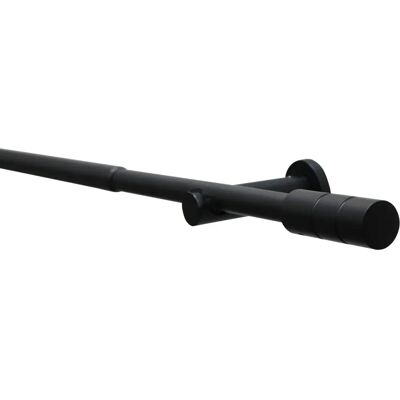GARDINIA Schwarze ausziehbare Metall-Gardinenstange - 1-Lauf GARDINIA Schwarze ausziehbare Metall-Gardinenstange - 1-Lauf