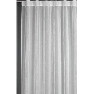 GARDINIA White Striped Curtain with Hidden Header - Curtain GARDINIA White Striped Curtain with Hidden Header - Curtain