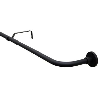 GARDINIA Zestaw listew na zasłony Lisa - Elastyczny, 130-180cm, Metal, Czarny GARDINIA Zestaw listew na zasłony Lisa - Elastyczny, 130-180cm, Metal, Czarny