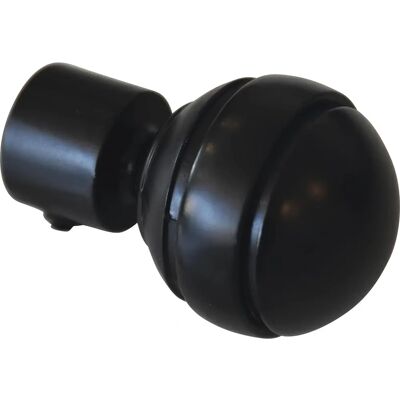 GARDINIA Kugel Curtain Rod End Cap - Curtain Rod End Piece - black GARDINIA Kugel Curtain Rod End Cap - Curtain Rod End Piece - black