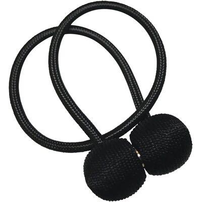 GARDINIA Support de rideau - Magnétique, 48cm, Noir GARDINIA Support de rideau - Magnétique, 48cm, Noir